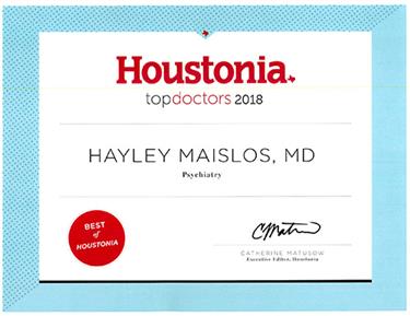 Houstonia - Dr Maislos Top Doc 2018